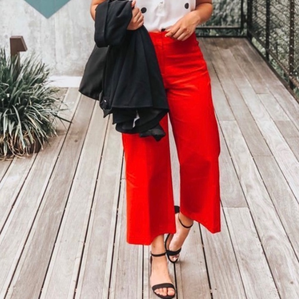 Wide leg capri ankle pants from Loft